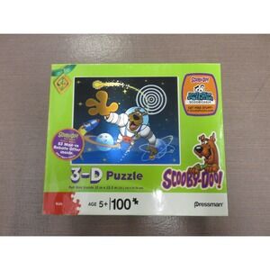 Scooby-Doo 3-D Puzzle 100 Piece Space Theme Pressman 2009 New Sealed #10464